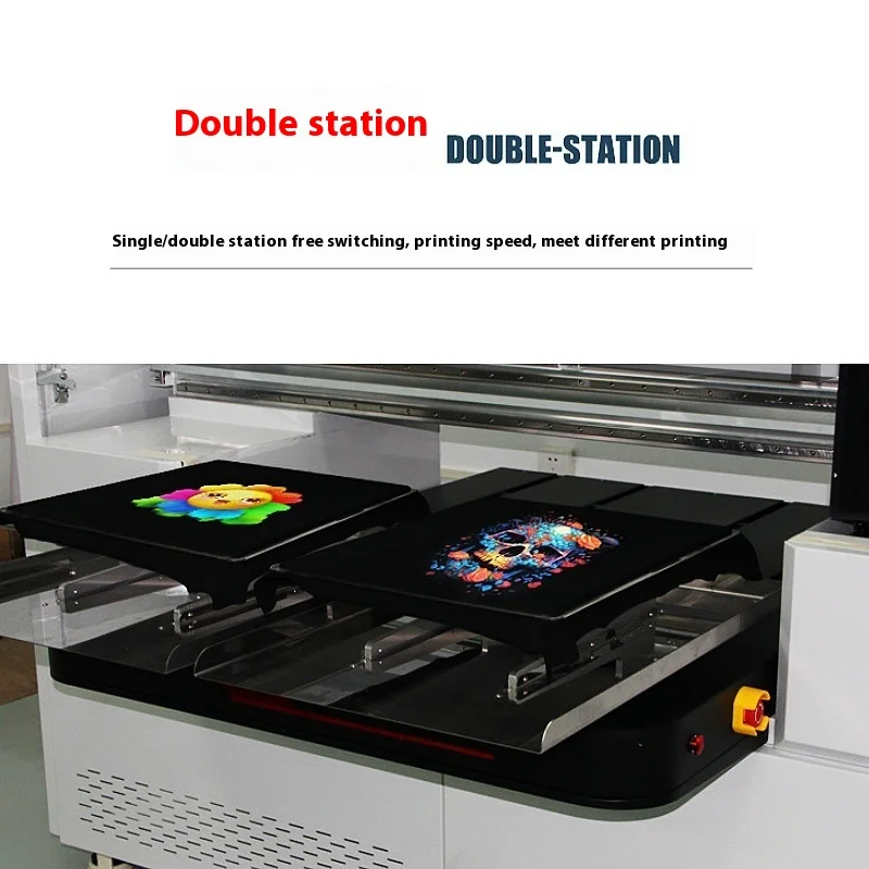 Direct Injection Printing Dual Station DTG Direct Injection T-Shirt Printer White Ink XP600/DX7 ...