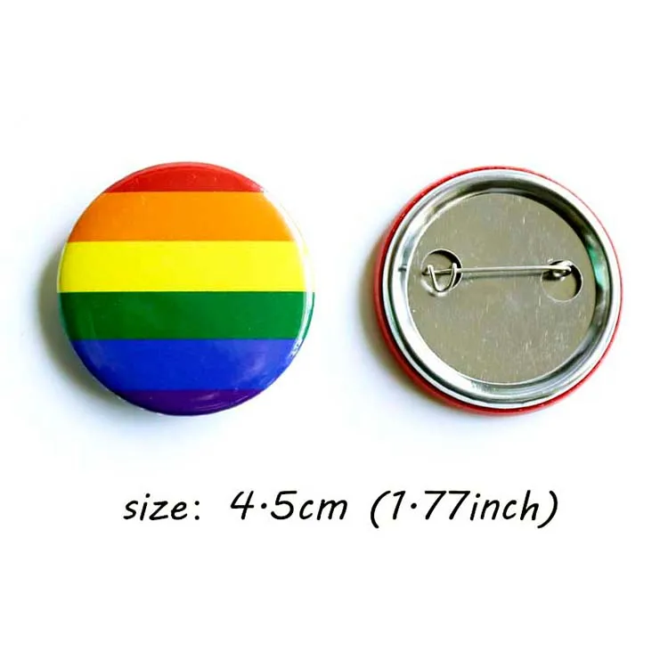 Custom Lgbt Pride Rainbow Flag Badge Round Icons Gay Lesbian Symbol Pin Buy Lgbt Pride Rainbow 