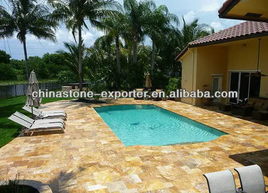 travertine tile paver for pool