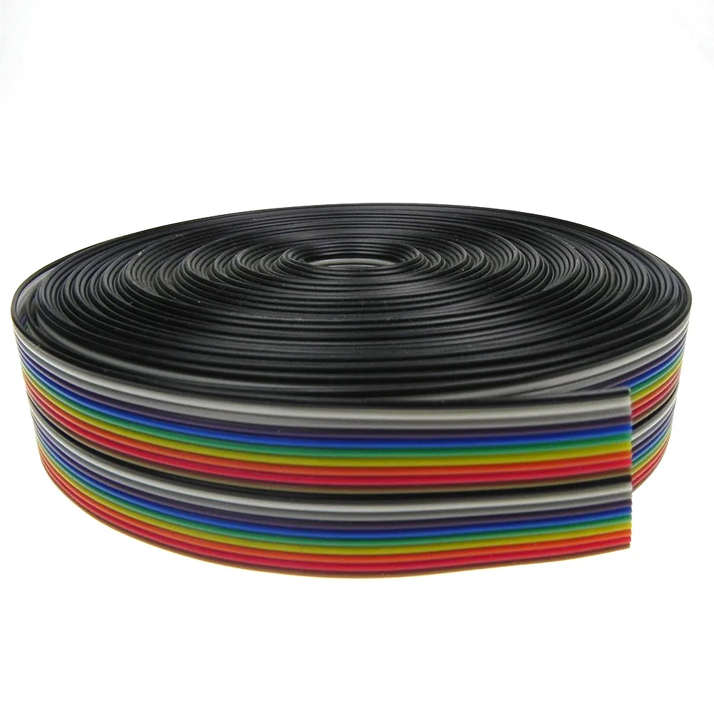 Free Shipment 2468 Idc Rainbow Flat Ribbon Wire Cable 1.0mm 20pin Awm ...