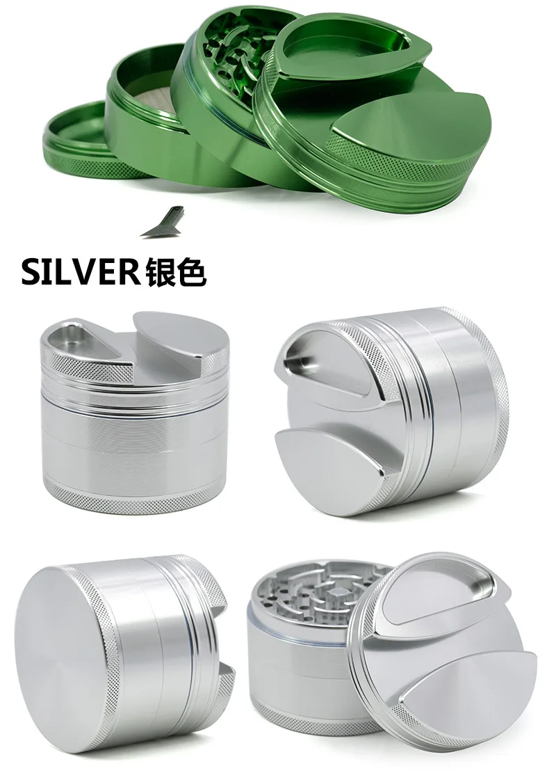 New style diameter 75MM Aluminum Alloy Herb grinder for weed