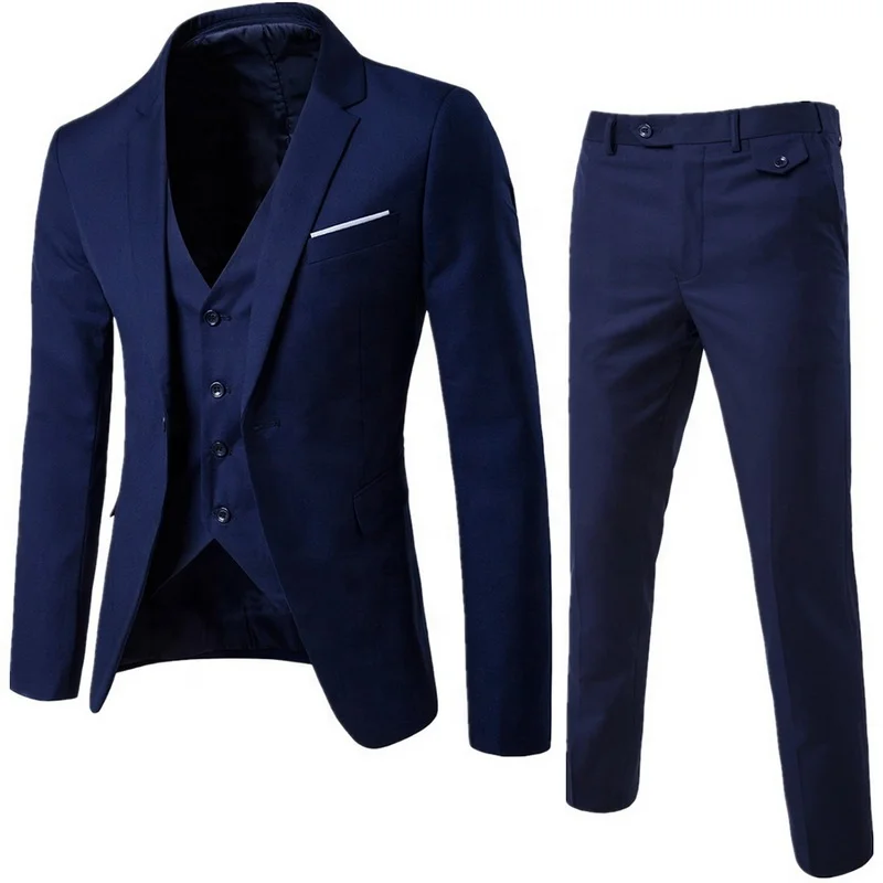 Coldker Men Spring 2 Pieces Classic Blazers Suit Sets Men Business ...