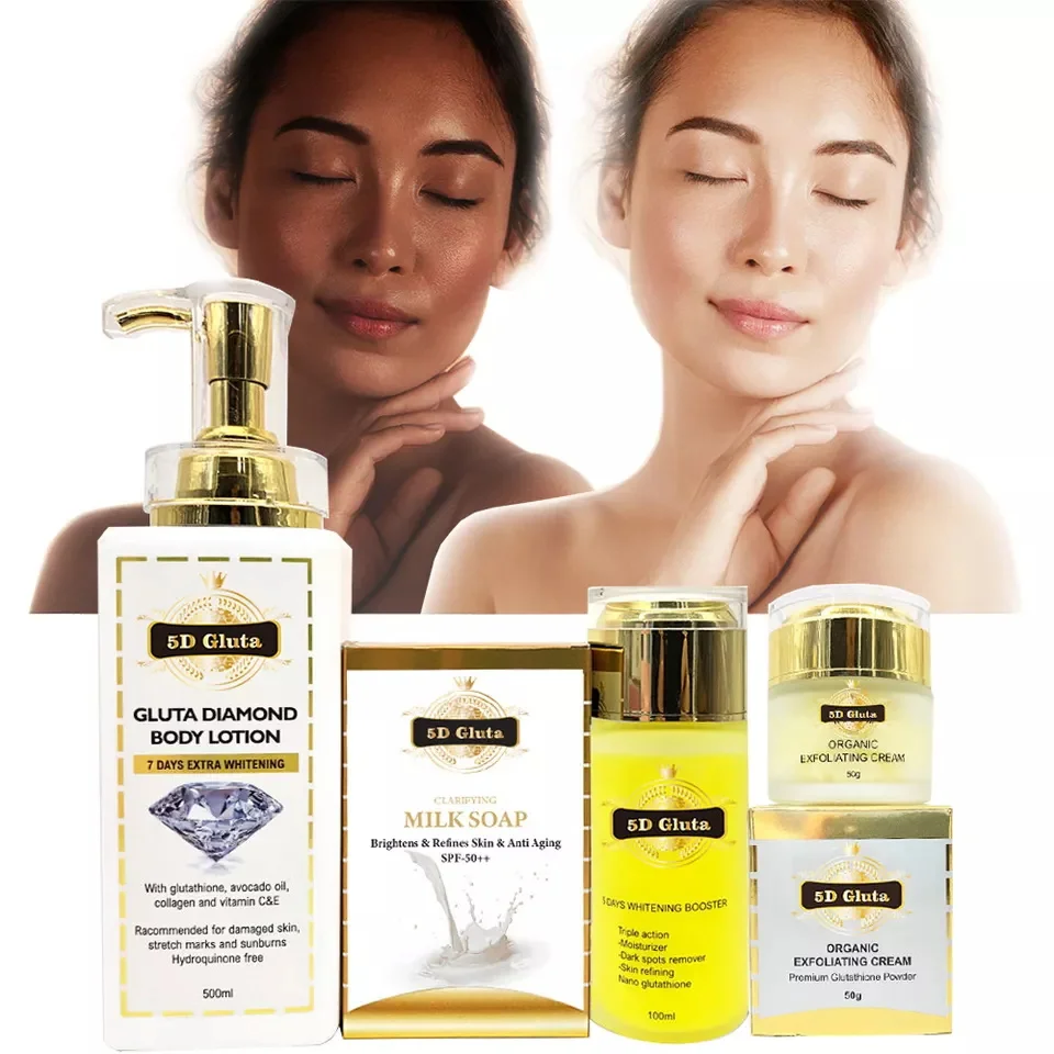 glutathion set china 5d Gluta 7 Days Beauty Products Whitening Serum Soap Face Cream & Body Lotion Skin Care Whole Private Label Migrated from OneClick