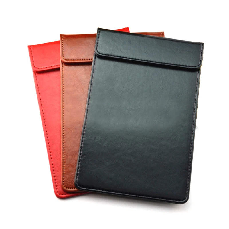 Custom Size A4 A5 A6 Pu Leather Menu Folder Guest Check Presenter For Hotel Bar Salon Ktv