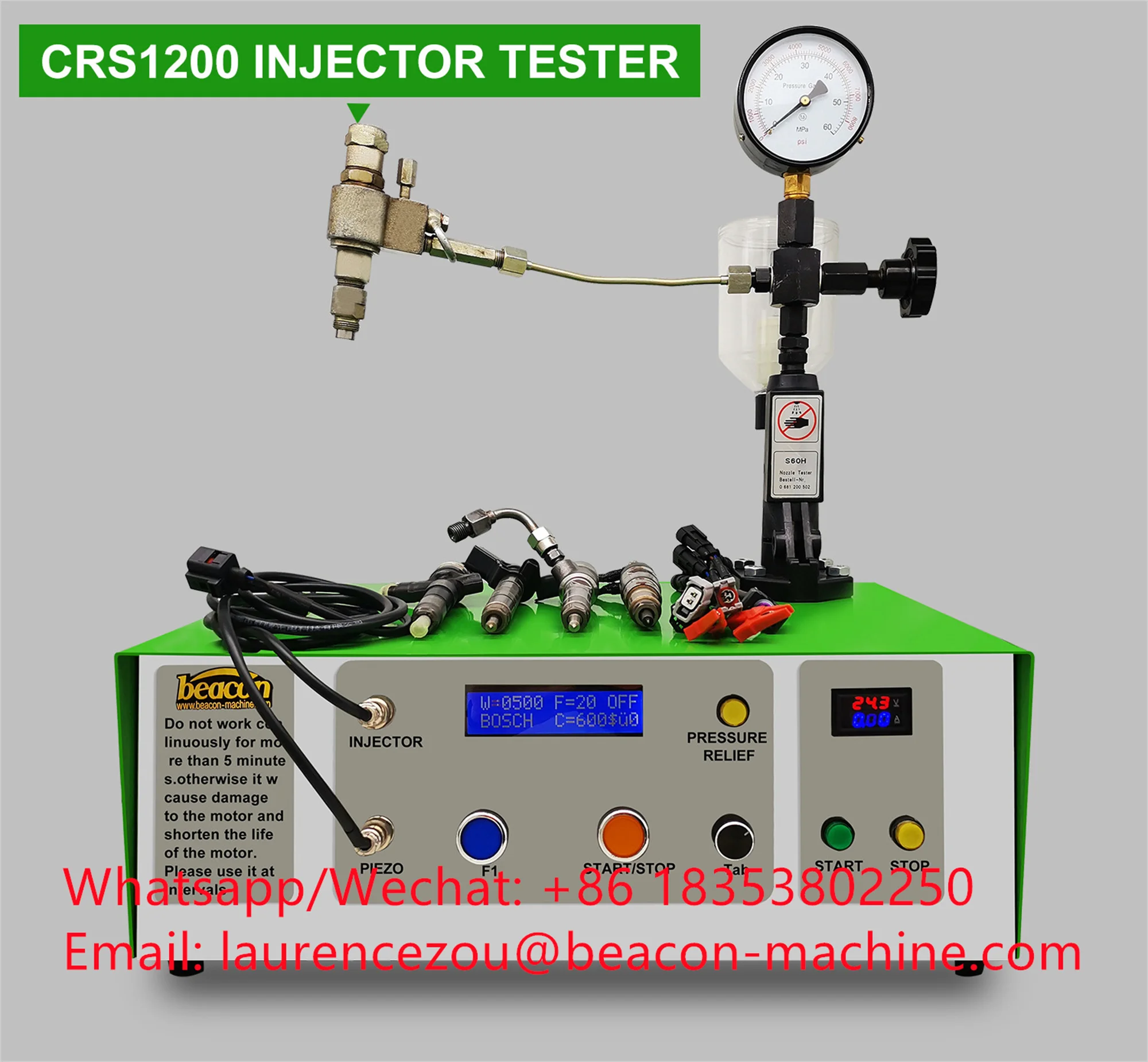 Crs1200 Diesel Fuel Common Rail Injector Tester Can Test Common Rail