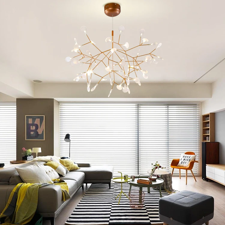 Nordic modern creative Firefly pendant light led  living room restaurant chandelier