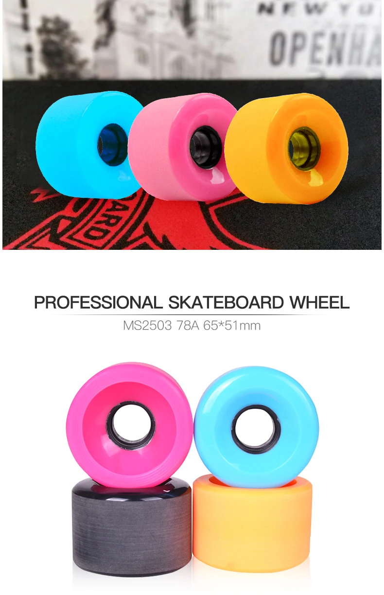 China Wholesale 78a 65mm Custom Printed Cruiser Skate Board Polyurethane Skateboard Wheels Buy