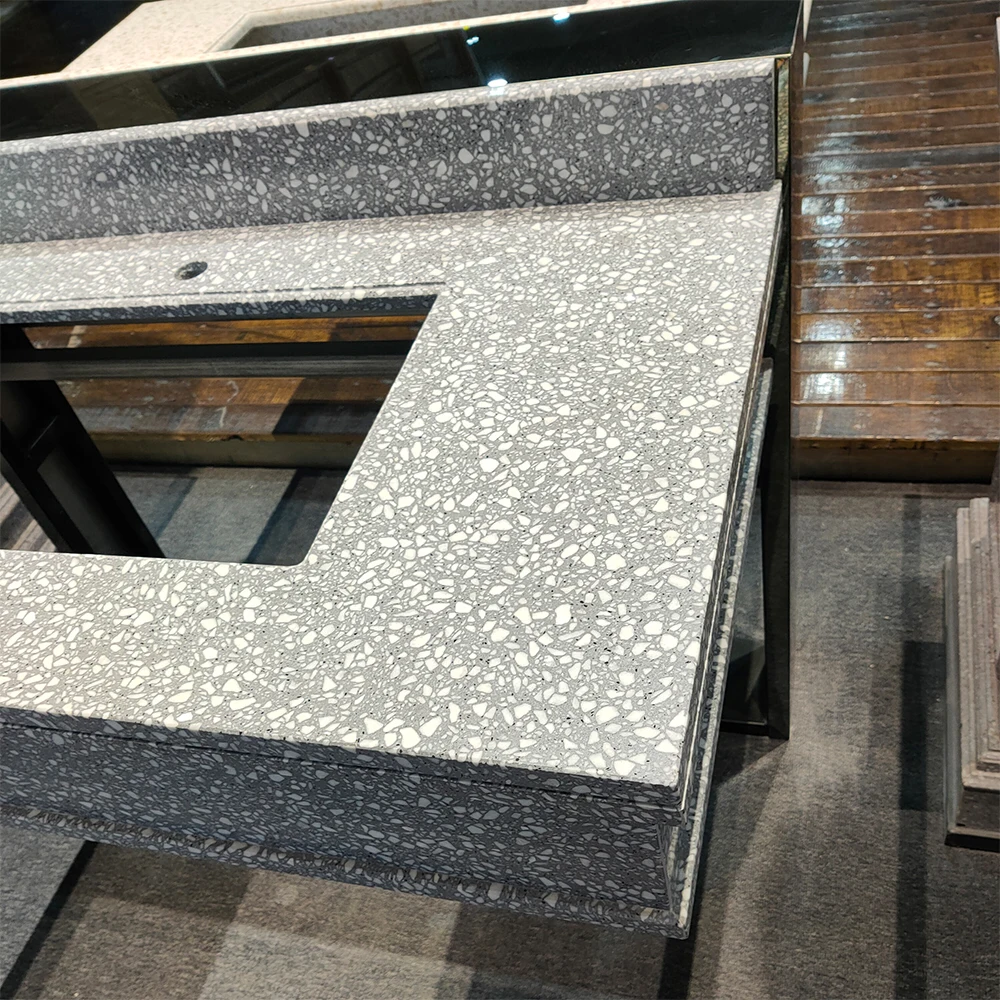 打磨后的自定义设计灰色颜色水磨石台面 - buy 水磨石地面,水磨石台面