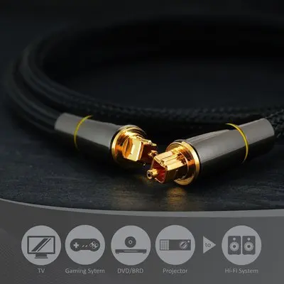 Manufacturer's direct digital optical fiber audio line SPDIF output line 5.1 channel power amplifier audio fiber connection line - ANKUX.COM