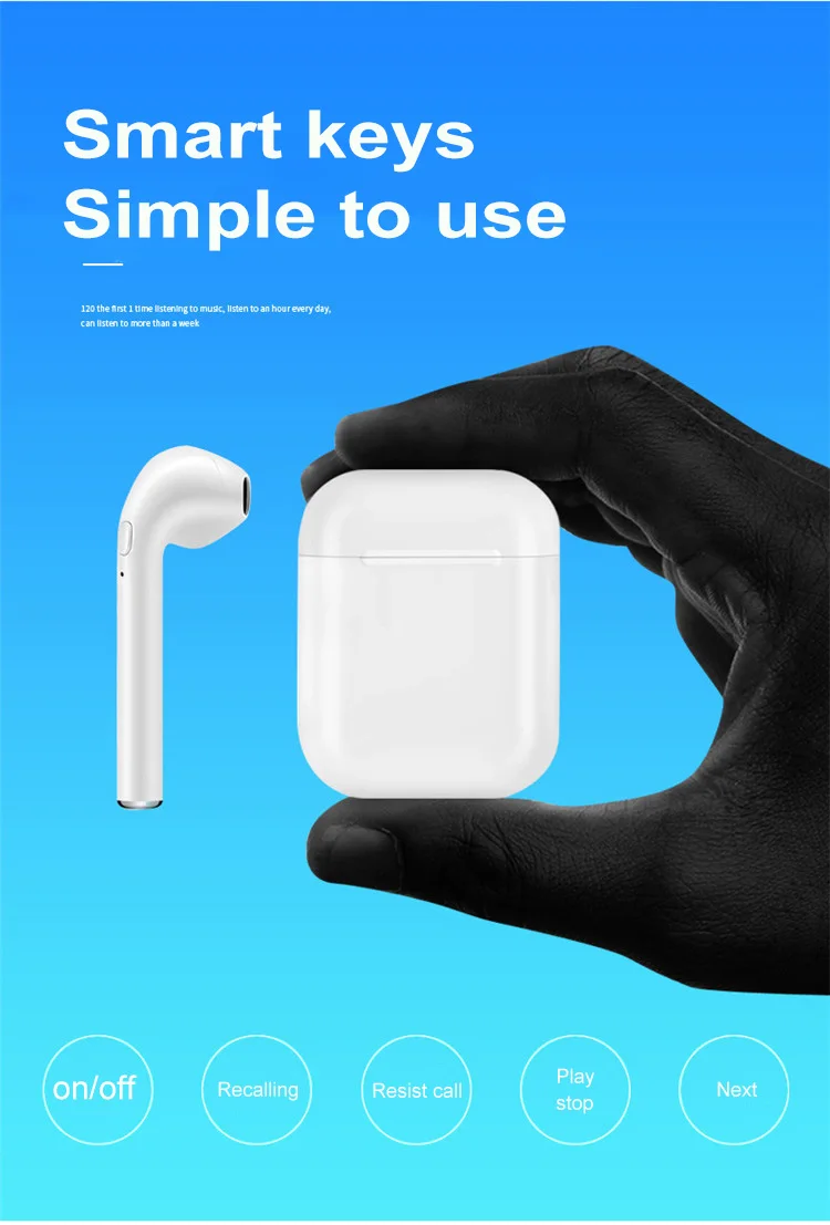 i9s tws bluetooth 5.0 headphones stereo earphone wireless earbuds with mobile phone - ANKUX.COM