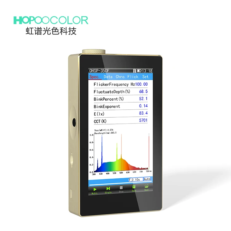 Hopoocolor Ohsp350f Spectrometer Flicker Frequency Hz Tester For Led