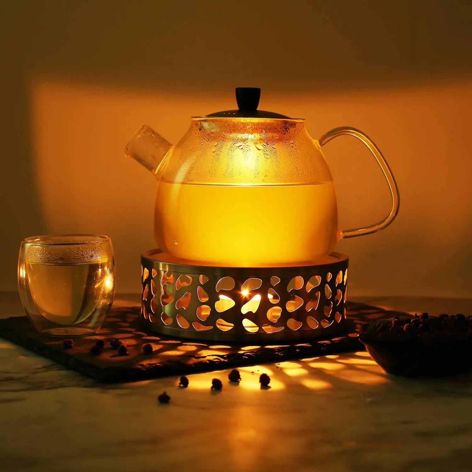 Vintage Teapot Warmer For Borosilicate Glass Teapot Cast Iron Teapot