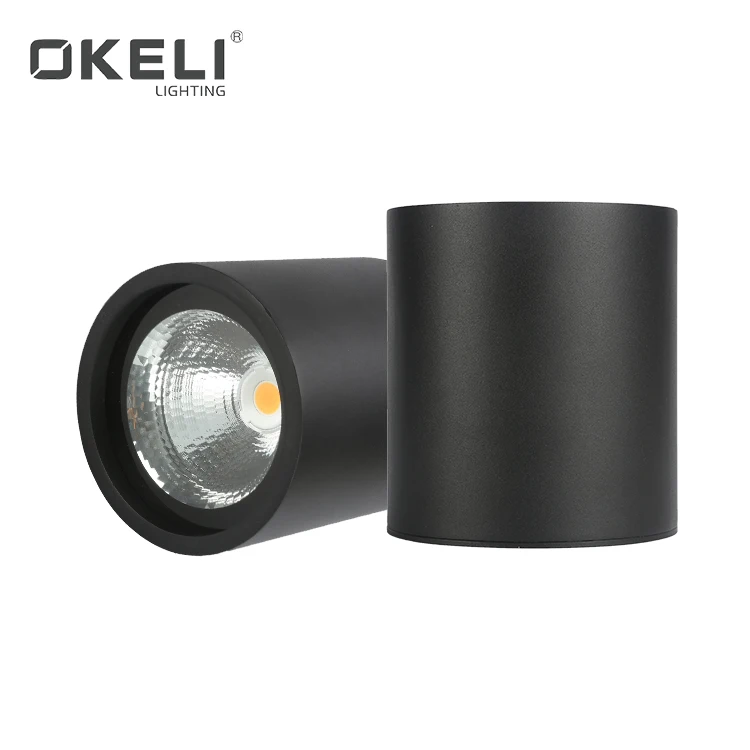 OKELI Energy saving indoor black aluminum housing surface mounted 10w 18w 25w led downlight
