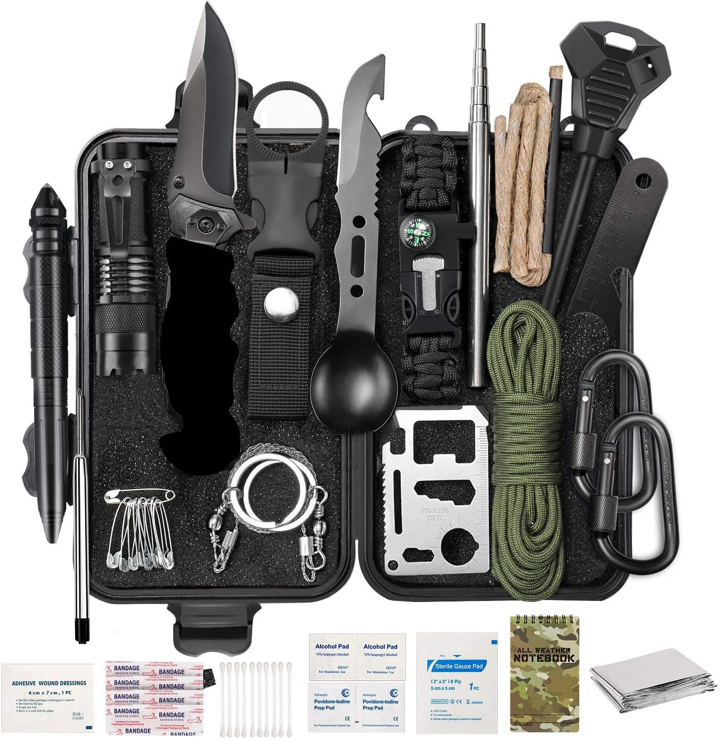 Survival Gear Kit,Emergency Edc Survival Tools 69 In 1 Sos Earthquake ...