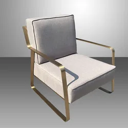 gold metal legs design modern velvet blue armchair