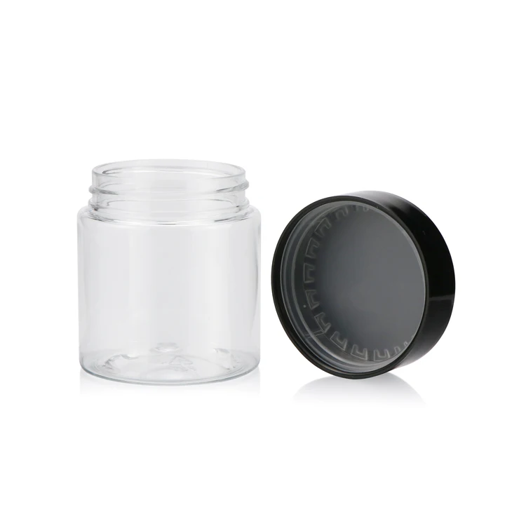 Free Sample 50g 90g 250g Round Clear Plastic Pet Jar Cosmetic Jar ...