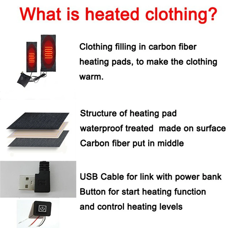 custom fashion heated jacket