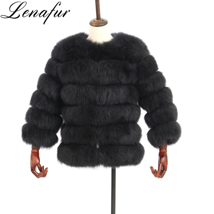 Wholesale fur outwear women real fox fur jacket lady winter fashion fur coat