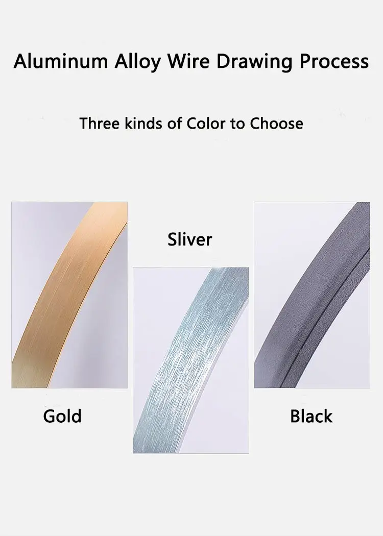product amazon best seller hot selling aluminum metal silver frame round 60cm wall decor mirror-1