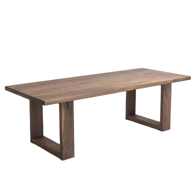 Black Walnut Solid Wood Dining Table Rectangular Modern Minimalist ...