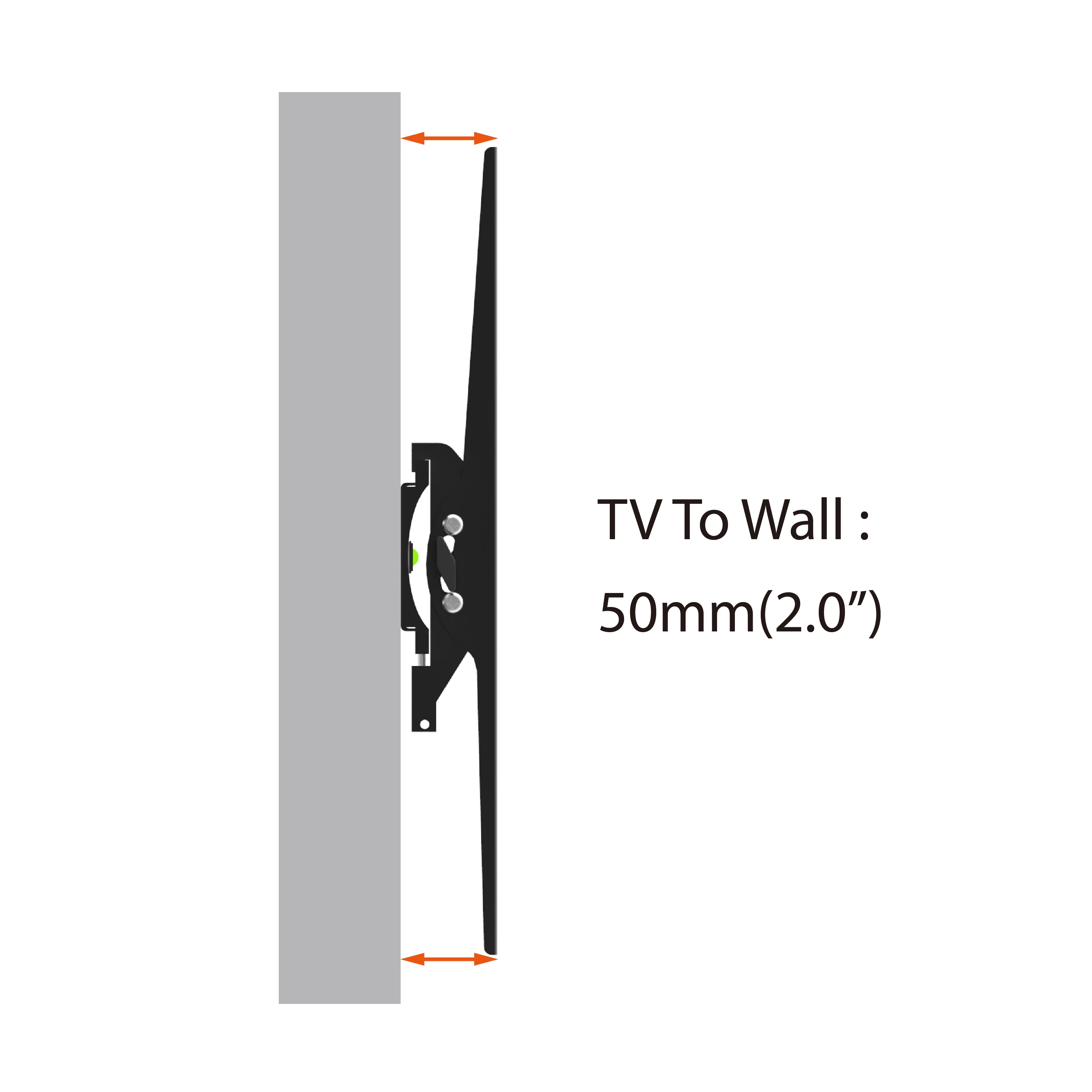 Charmount Adjustable Sliding Tv Wall Mount Max Vesa 500*400mm Tilting ...