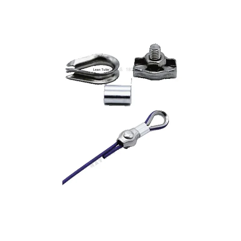 product rope clamp kit third generation aluminum lean pipeline rod tube profile pulley fixed assembly accessories parts grade 1000-13