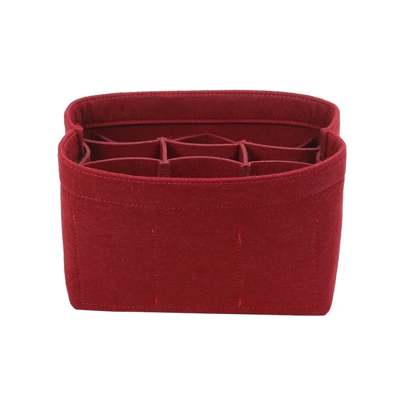 
Fashion Womens Makeup Organizer Felt Cloth Insert Bag Multifunctional Women Cosmetic Bag Makeup Bag for Ladies Travel Organizer 