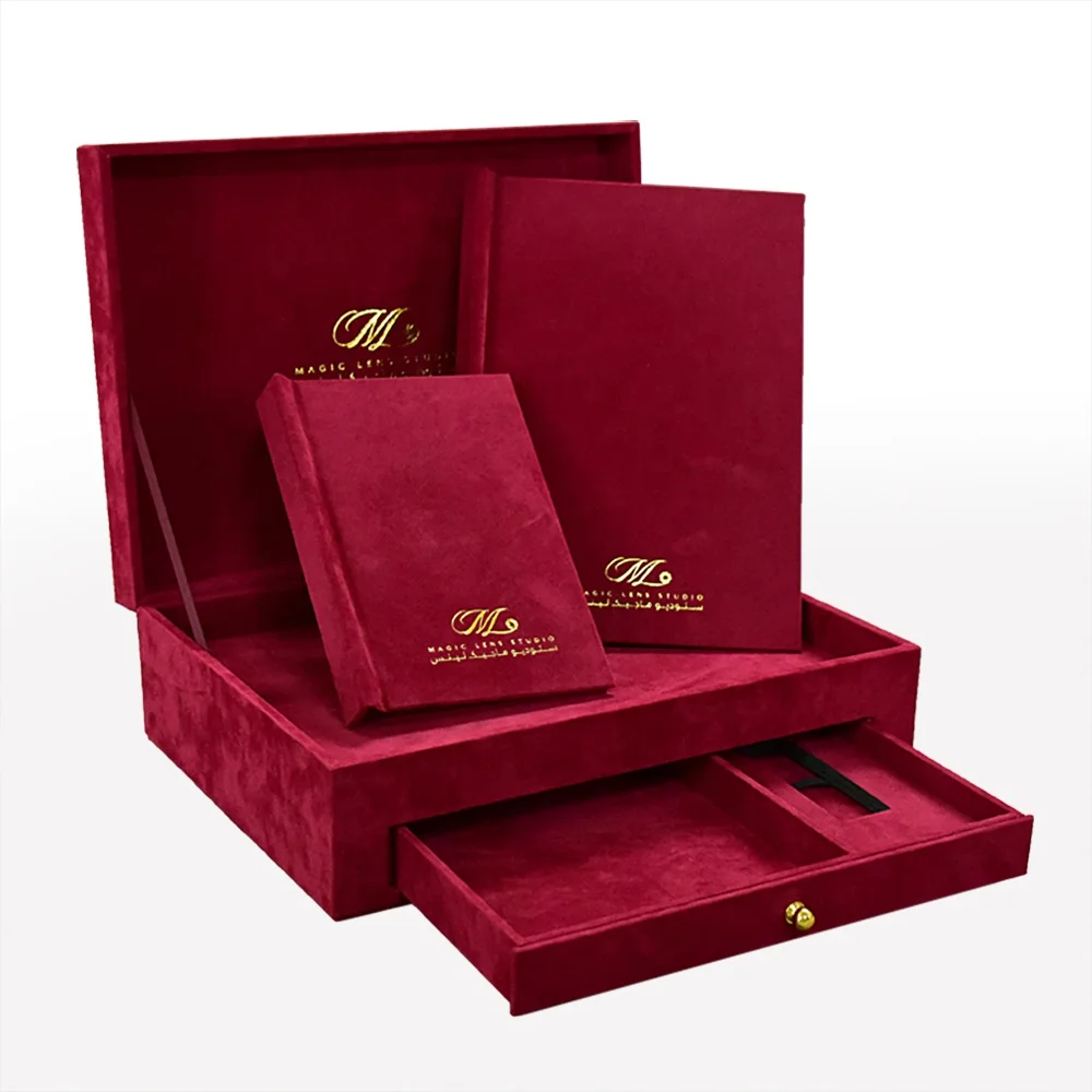 
A4+A5 Unique photo album drawer box fabric album 