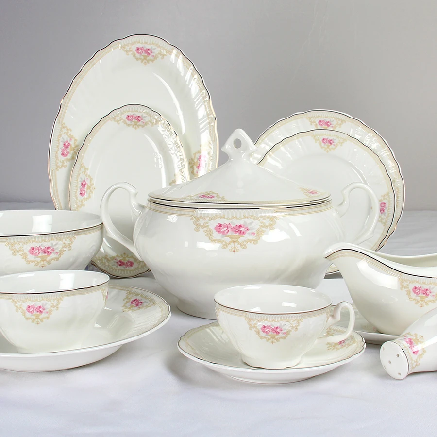 Wholesale Novelty Bone China Dinner Set Ceramic Tableware Dinnerware