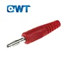 QWT 2mm 4mm brass female and male pin banana plug test leads audio speaker gilded lantern connector types