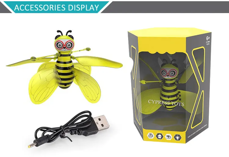 2019 Best Sellers Intelligent Induction Rc Flying Bee Toy With Light