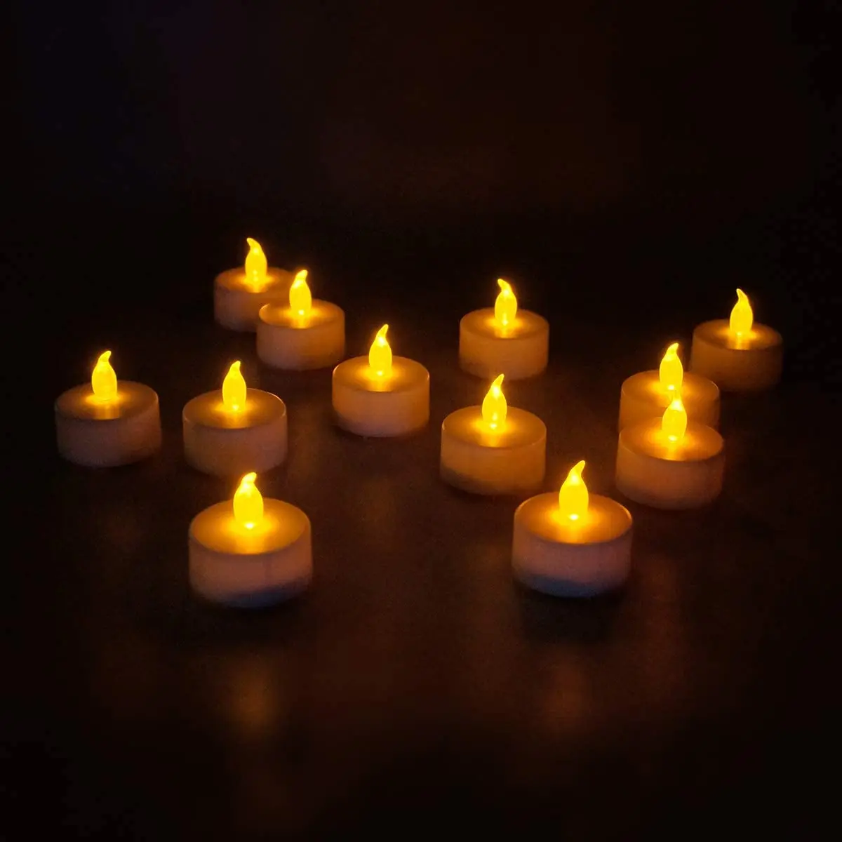 Flameless Tealights Candles Flickering Warm White Light Battery Operated Tea Lights Bulk for Thanksgiving Christmas