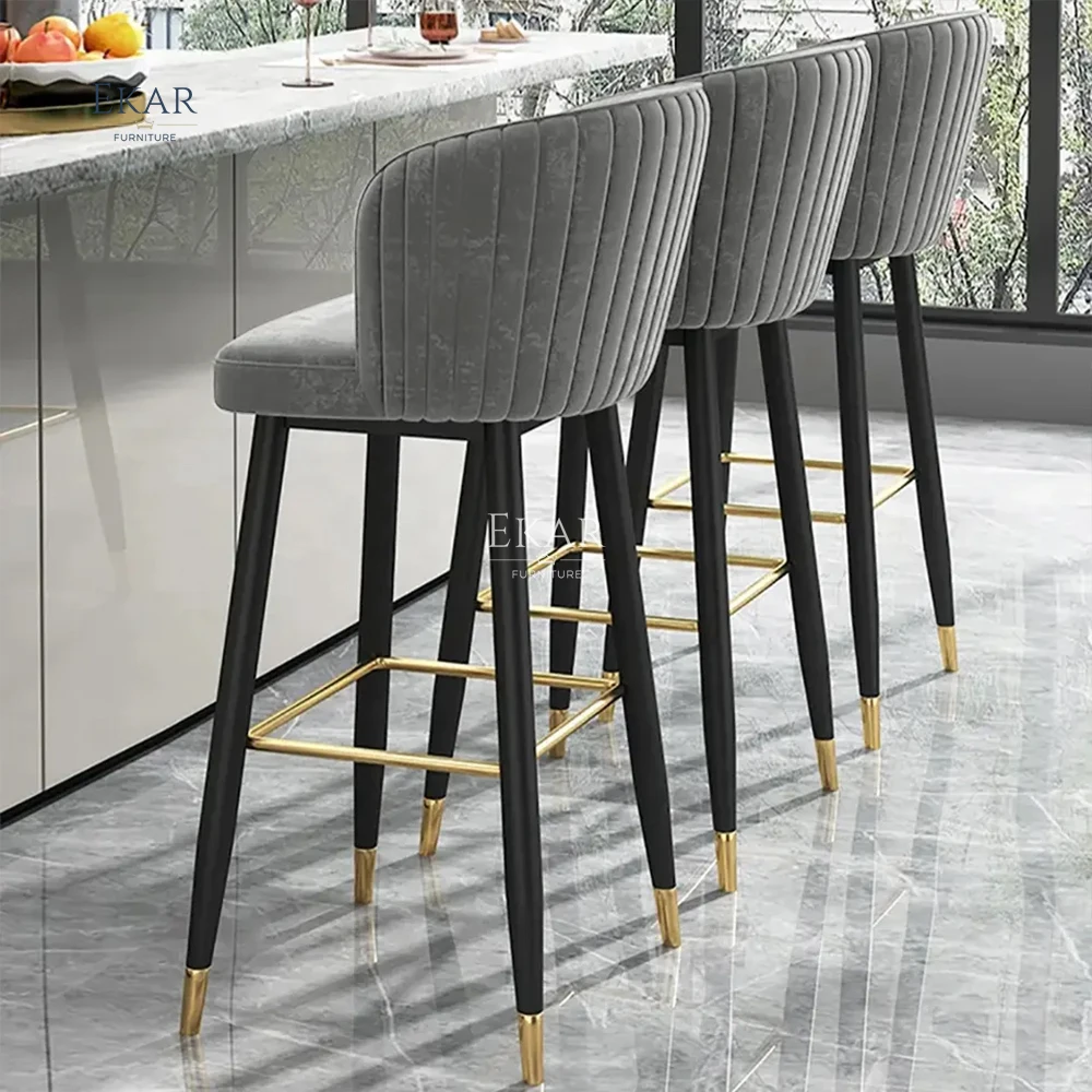 Modern dining room oak leg furniture bar stool-modern bar stool chair-bar cabinet supplier