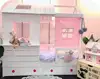 Wooden Hide bed house shape kids bed with drawer and trundle bed