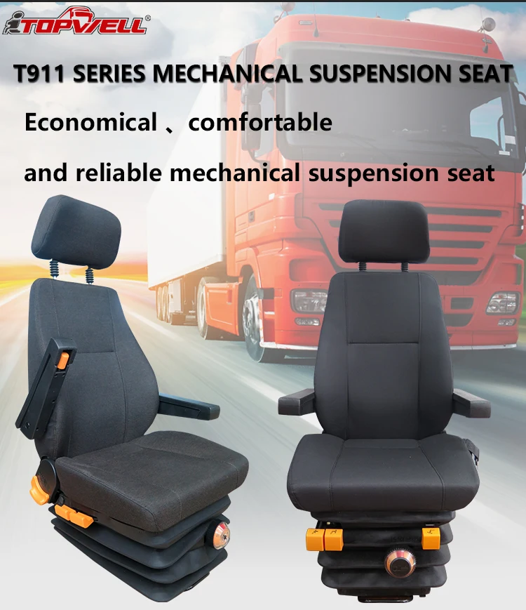 ISRI Adjustable Backrest Driver Seat for Bus/Truck - Hydraulic ...