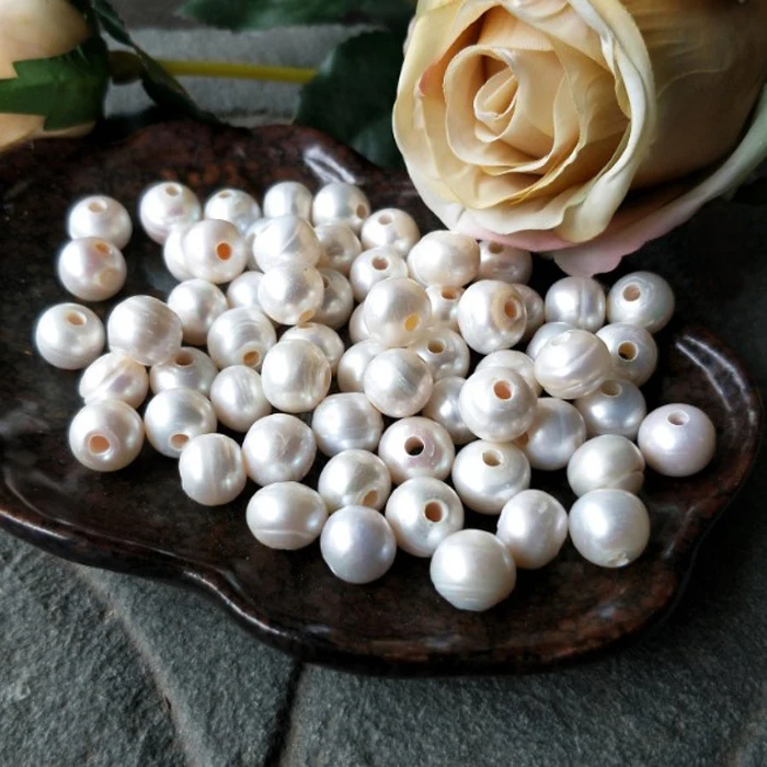 Wholesale Natural Large Hole Freshwater Pearls Big Hole Freshwater