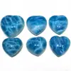 Natura larimar Assorted Heart Shape Cabochon Gemstone for Jewelry
