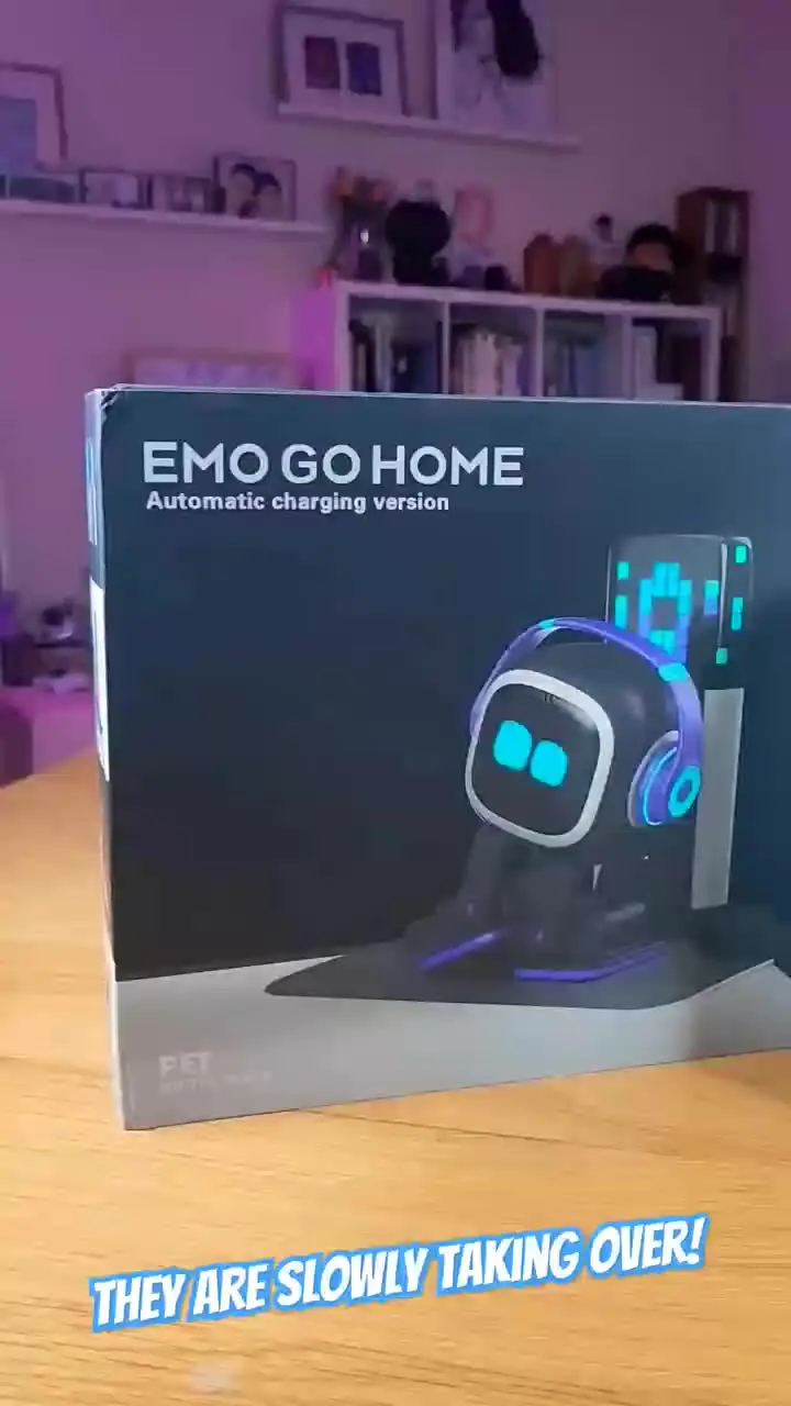 EMOロボットスマートAIデスクトップペットロボット目覚まし時計付き