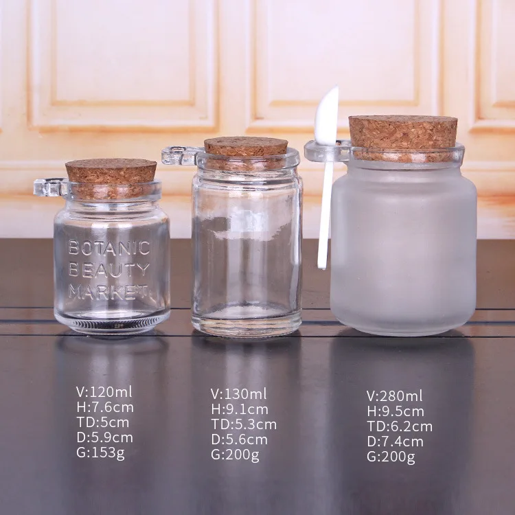 Wholesale 8oz 250ml Reusable Thick Clear Glass Storage Jar Sugar Glass