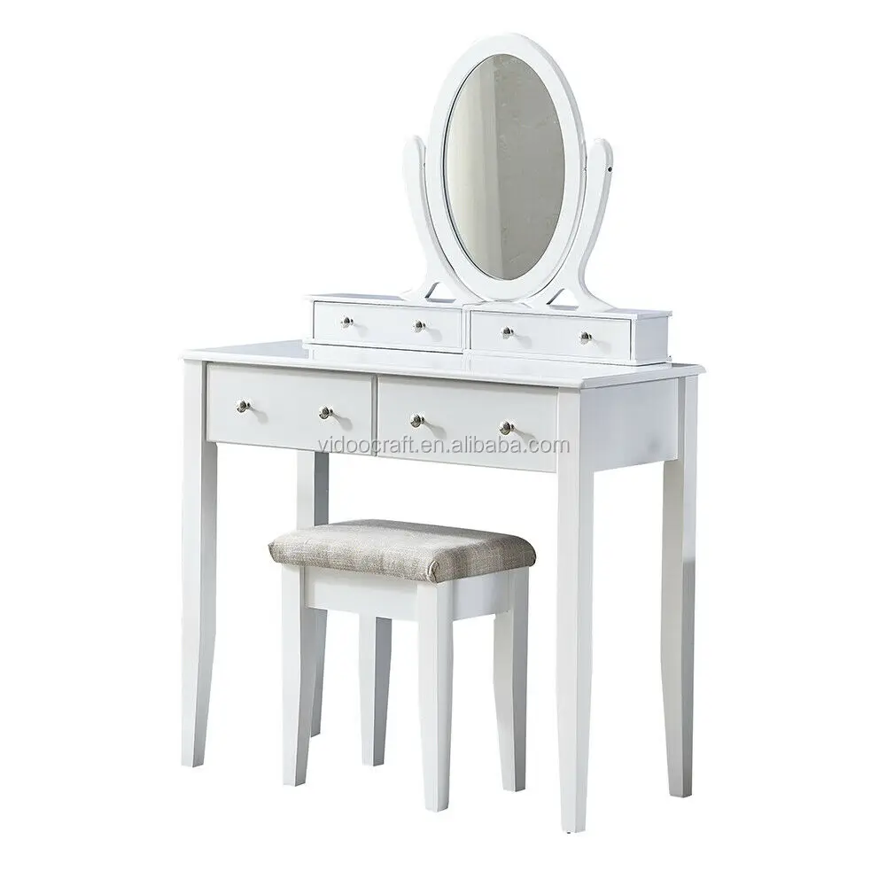 White Fancy Wood Console Girls Modern Dressing Table With Mirror And Stool Buy Dressing Table With Mirror And Stool