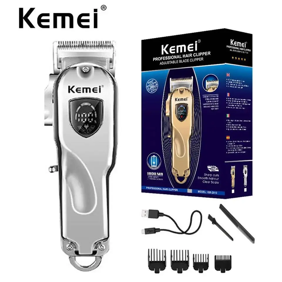 Kemei Electric Hair Clipper Km2010 Hair Clipper With Lcd Fast Charging