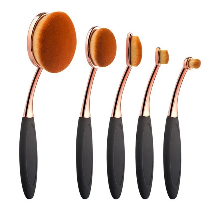 new trendy professional oval toothbrush shape makeup brush set beauty foundation make up brush set
