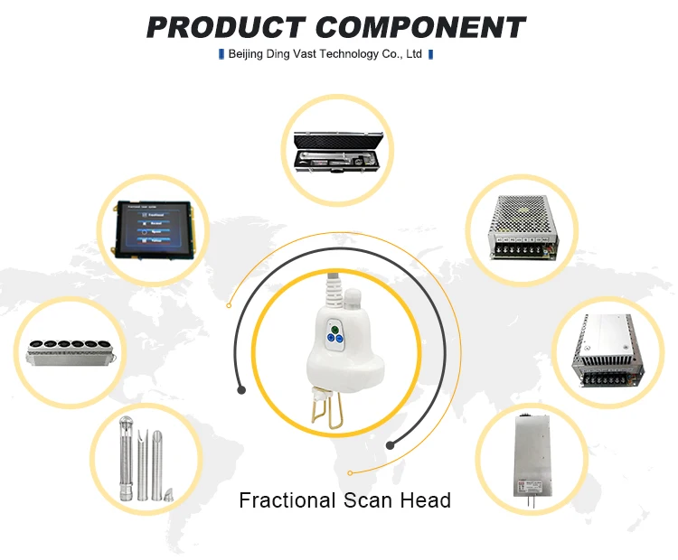 Dingyin Co2 Fractional Laser Parts Fractional Rf Microneedle Machine Thai Beauty Product Therapy Treatment Equipment Arm Medical