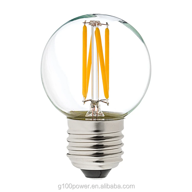 40 Watt Equivalent G16.5 Medium Base Dimmable Clear LED Light Bulb Antique Edison Globe Lamp