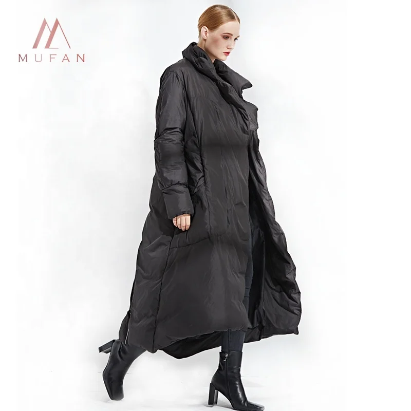 Large size women's loose wrapped winter jacket 2019 new long down coat