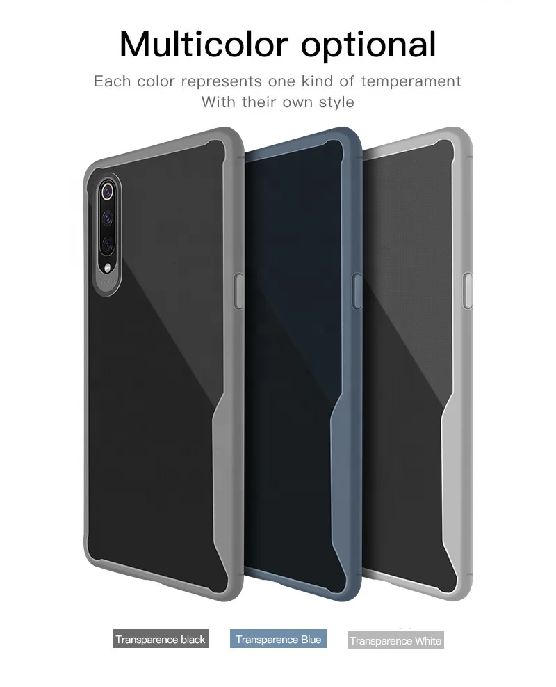 Phone Case Supplier Crystal Ultra Thin Soft Tpu Rear Cover For Xiaomi