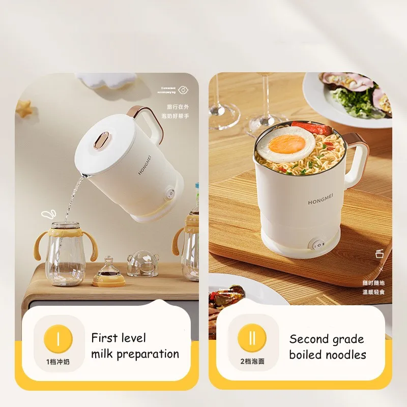 Portable Teapot Water Heater 1l 1000w 110/220v Foldable Electric Kettle