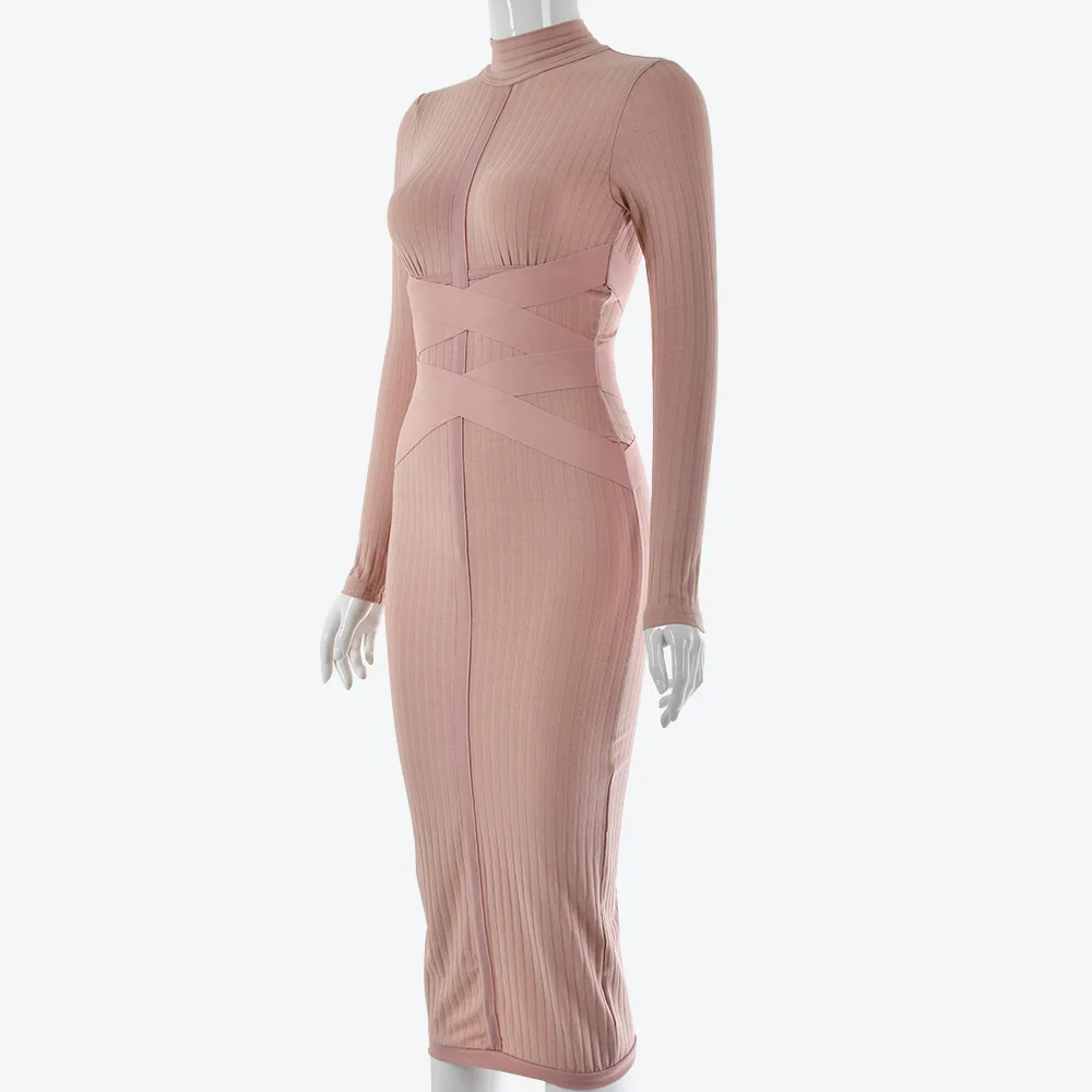 Buy wholesale fall boutique elegant women clothing long sleeve maxi bodycon dresses