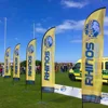 Custom printing polyester cheap outdoor advertising beach flags flying banner with beach flag base feather flag