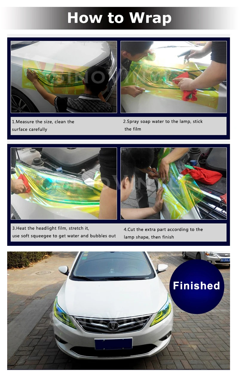 Sinovinyl Wholesale Light Pvc Tint 3d Car Light Film Headlight Tint